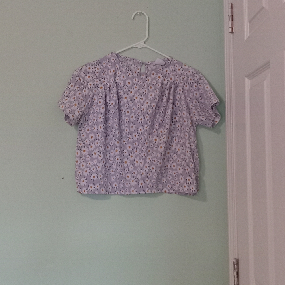 Zara Kids Purple Floral Blouse